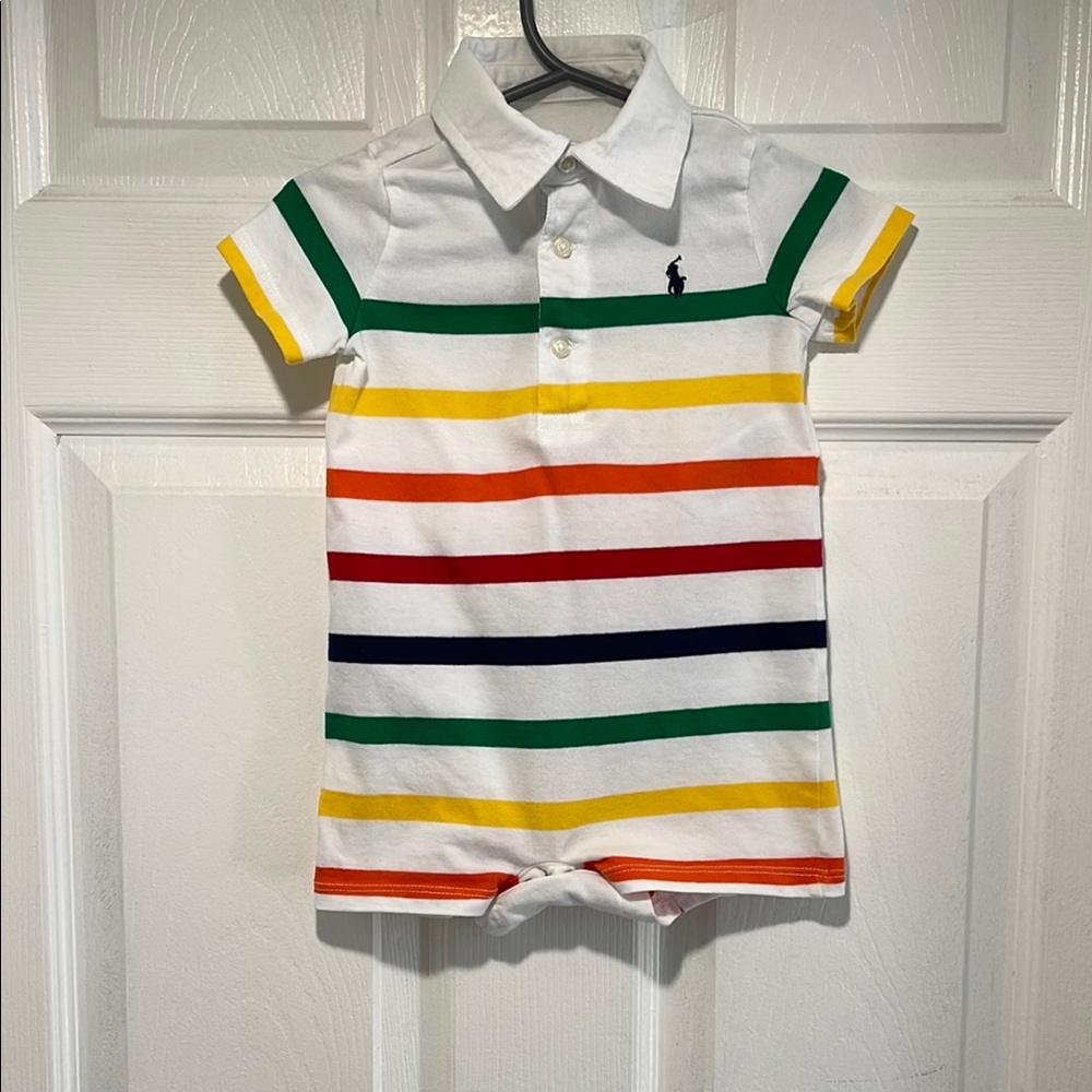 Ralph Lauren Striped Polo Romper